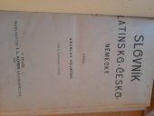 kniha Slovník latinsko-česko-německý, I.L. Kober 1903