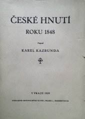 kniha České hnutí roku 1848, Historický klub 1929