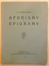 kniha Aforismy a epigramy, s.n. 1925