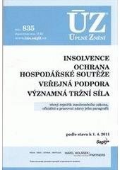 kniha Insolvence Ochrana hospodářské soutěže ; Veřejná podpora ; Významná tržní síla : věcný rejstřík insolvenčního zákona, oficiální a pracovní názvy jeho paragrafů : podle stavu k 1.4.2011, Sagit 2011