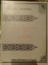 kniha Báje Šošany, J. Otto 1880
