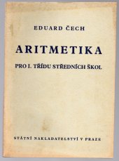 kniha Aritmetika pro I. třídu středních škol, Státní nakladatelství 1949