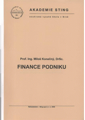 kniha Finance podniku studijní opora pro distanční studium, Sting 2008