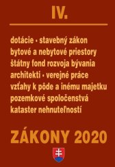 kniha Zákony 2020 IV. dotácie, stavebný zákon, bytové a nebytové priestory ..., Poradca 2020