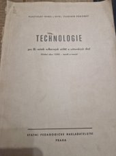 kniha Technologie pro 3. ročník odborných učilišť a učňovských škol Učeb. obor 1208 - řezník a uzenář, SPN 1964