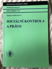 kniha Sociální kontrola a právo, Masarykova univerzita 2003