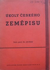 kniha Úkoly českého zeměpisu, Česká grafická Unie 1945