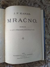 kniha Mračno román z let předbělohorských, B. Kočí 1923