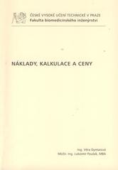 kniha Náklady, kalkulace a ceny, ČVUT 2009