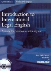 kniha Introduction to International Legal English Student’s Book, Cambridge English University Press 2008