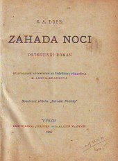 kniha Záhada noci detektivní román, Politika 1927