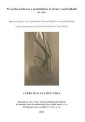 kniha Metodika kultivace a multiplikace česneku v podmínkách in vitro certifikovaná metodika, Výzkumný ústav rostlinné výroby 2010