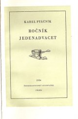 kniha Ročník jedenadvacet, Československý spisovatel 1954