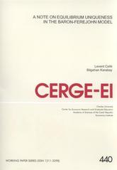 kniha A note on equilibrium uniqueness in the Baron-Ferejohn model, CERGE-EI 2011