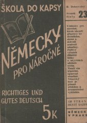 kniha Německy pro náročné Učebnice pro náročné, která ukončí Vaši přípravu ke zkouškám ..., Josef Hokr 1941