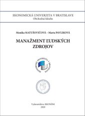 kniha Manažment ľudských zdrojov 2020, Vydavateľstvo EKONÓM 2025