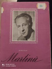 kniha Bohuslav Martinů sborník vzpomínek a studií, Krajské nakladatelství 1957