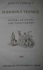 kniha Pohorská vesnice povídka ze života lidu venkovského, Fr. Borový 1927
