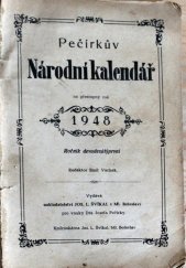 kniha Pečírkův Národní kalendář na rok obyčejný ..., J. Pečírka 