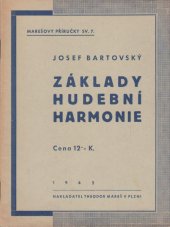 kniha Základy hudební harmonie, Theodor Mareš 1945