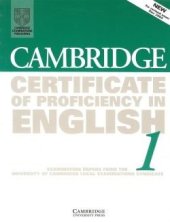 kniha Cambridge Certificate of Proficiency in English 1 Student’s Book, Cambridge English University Press 2001