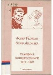 kniha Josef Florian, Staša Jílovská - vzájemná korespondence 1919-1922, Documenta 1993