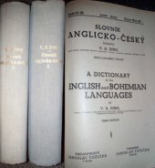 kniha Slovník anglicko-český, Jaroslav Tožička 1947