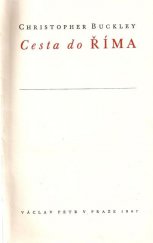kniha Cesta do Říma, Václav Petr 1947