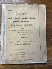 kniha Národní písně, pohádky, pověsti, říkadla, přísloví, pořekadla, obyčeje všeobecné a zejména právní. Řady druhé oddělení III., - Koledy vánoční, Slavia 1878