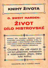kniha Život dílo mistrovské, Jos. R. Vilímek 1924