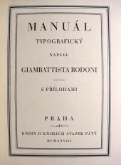 kniha Manuál typografický, Arthur Novák 1928