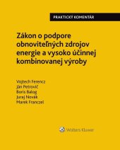 kniha Zákon o podpore obnoviteľných zdrojov energie a vysoko účinnej kombin. výroby, Wolters Kluwer 2019