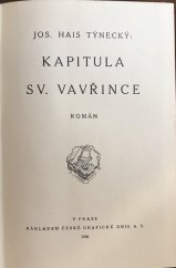 kniha Kapitula sv. Vavřince Román, Česká grafická Unie 