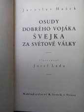 kniha Osudy dobrého vojáka Švejka za světové války. [Díl I.-II], K. Synek 1946