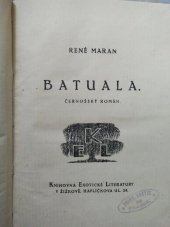 kniha Batuala černošský román, Knih. exotické literatury 1923