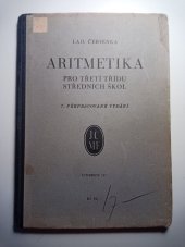 kniha Aritmetika pro III. třídu středních škol, Jednota čs. fysiků a matematiků 1933