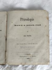 kniha Přírodopis kovů a jejich rud, I.L. Kober 1858