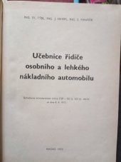 kniha Učebnice řidiče osobního a lehkého nákladního automobilu, Nadas 1973