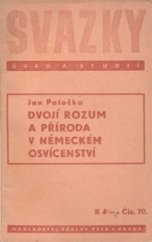 kniha Dvojí rozum a příroda v německém osvícenství herderovská studie, Václav Petr 1942