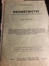 kniha Průmětnictví pro školy průmyslové a odborné směru stavebniho, Ústav pro učeb. pomůcky prům. a odb. šk. 1938