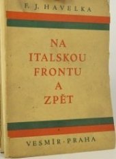 kniha Na italskou frontu a zpět, Vesmír 1925