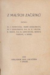 kniha Z malých začátků, Jan Laichter 1918