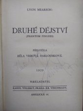 kniha Druhé dějství, Karel Voleský 1929