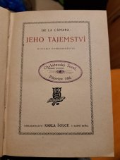 kniha Jeho tajemství historie dobrodružství, K. Šolc 1922