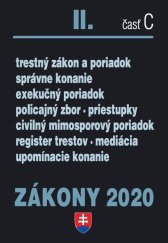 kniha Zákony 2020 II. časť C trestný zákon a poriadok, správne konanie, exekučný poriadok, policajný zbor ..., Poradca 2020