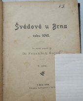 kniha Švédové u Brna roku 1645, J. Barvič 1898