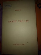 kniha Apoštolský list Pia XI. k mileniu svatého Václava, Dominikánská edice Krystal 1945