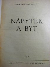 kniha Nábytek a byt, Vydav. vnitř. obch. 1958