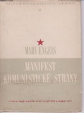 kniha Manifest Komunistické strany, SNPL 1953