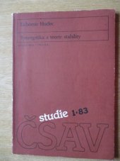 kniha Synergetika a teorie stability možnosti funkcionální metody, Academia 1983